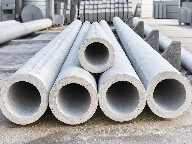 Fábrica e postes de concreto